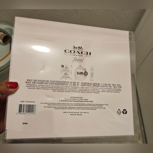 Coach NEW YORK Floral EDP Perfume 2 Pc Gift Set 1.7 Oz AND .25 Oz empty box - Picture 3 of 9